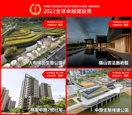 2022全球卓越建設獎桃園榮獲2金2銀