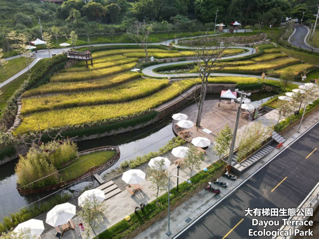 大有梯田生態公園空拍景致
