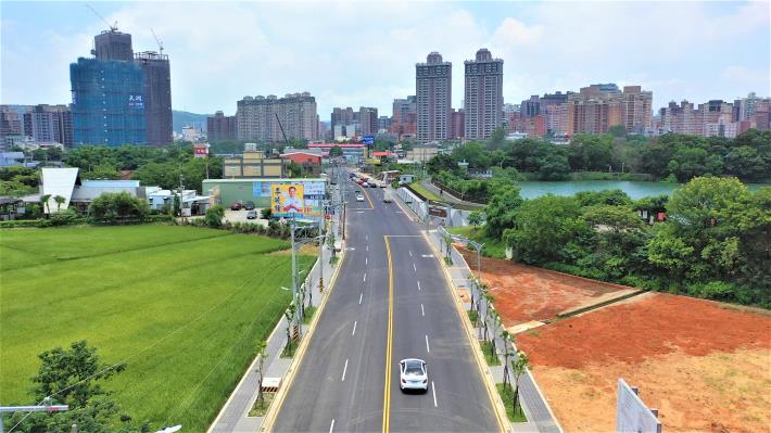 圖:蘆竹區蘆興南路道路拓寬工程完工圖