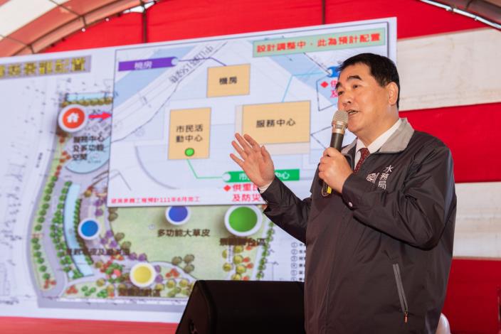 水務局長劉振宇說明當前設計規劃