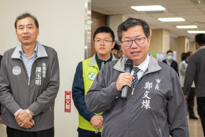 鄭市長慰勉桃園區公所第一線居家防疫人員