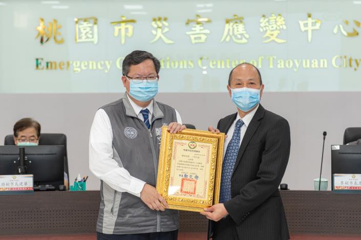 感謝桃園區漁會謝仁江理事長以個人名義捐贈防疫物資