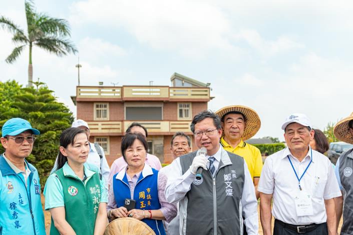 市長致詞表示，與台朔農場合作推廣有機農業
