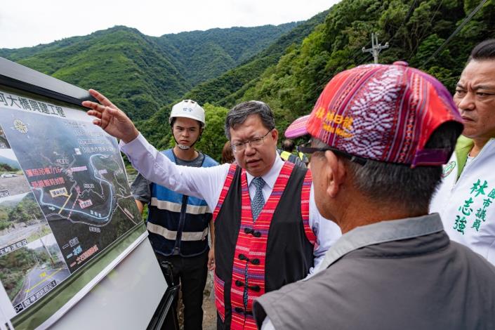 市長視察「三光跨河大橋新建工程」，瞭解工程進度及規劃