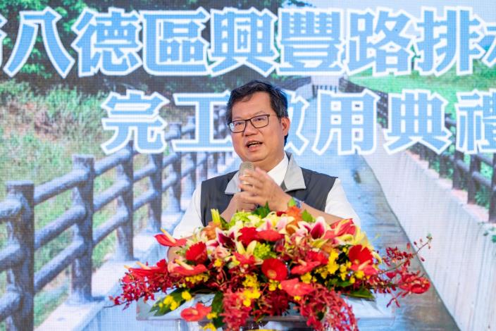 市長表示，東門溪全流域治理計畫未來全數完工後，全市將增加4座生態公園，達到防洪、景觀及親水三大目標