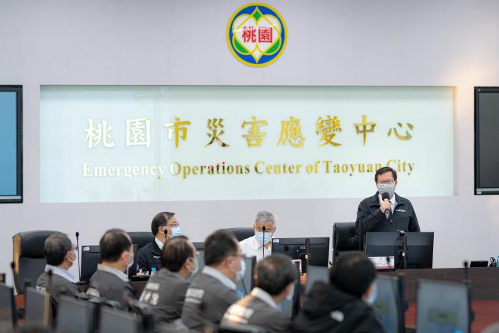 市長致詞表示，桃市府採取嚴格標準做好防疫環節，同心度過疫情難關