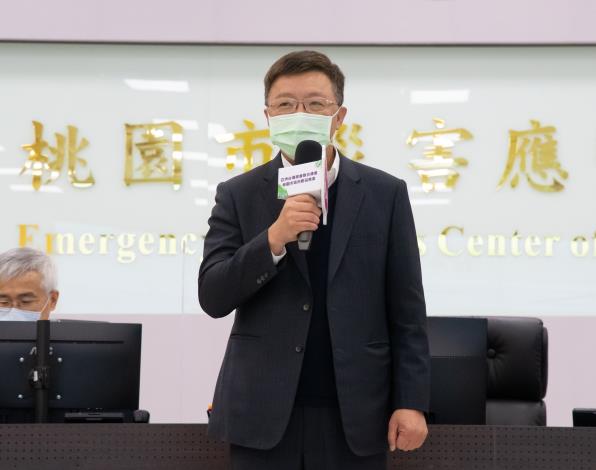 臺鹽實業股份有限公司董事長陳啟昱致詞表示，臺鹽公司會繼續做桃園防疫最大的後盾