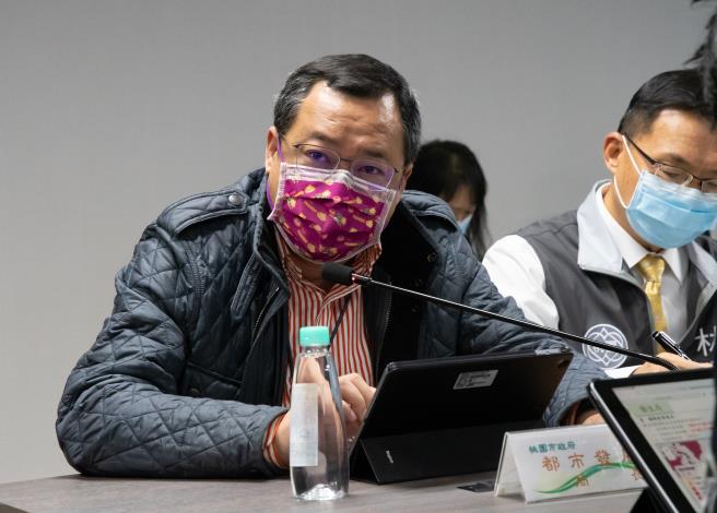 民政局長陳靜航報告目前桃園居家檢疫人數732人