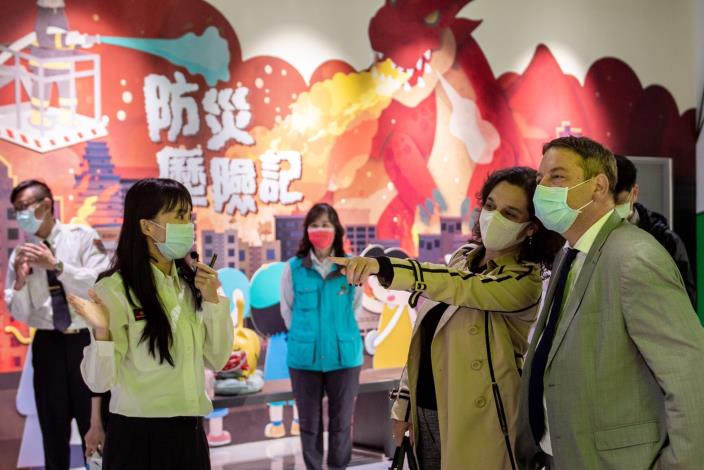 駐台北以色列經濟文化辦事處團隊參觀防災教育館