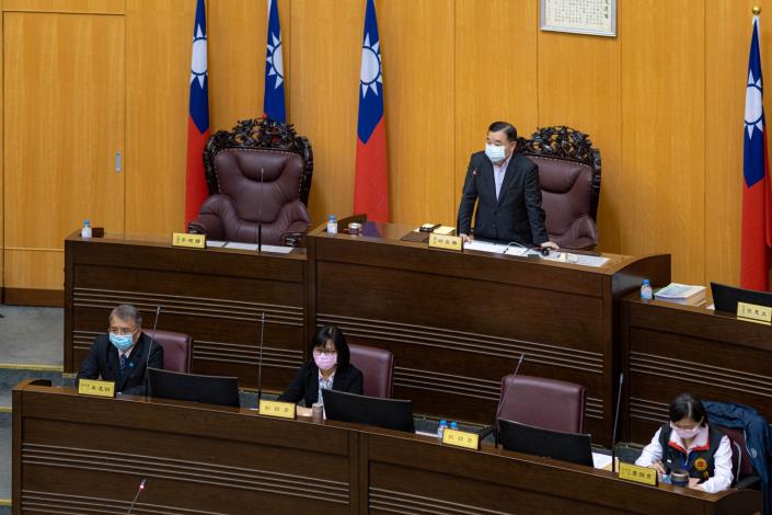 桃園市議會議長邱奕勝主持第2屆第5次定期會