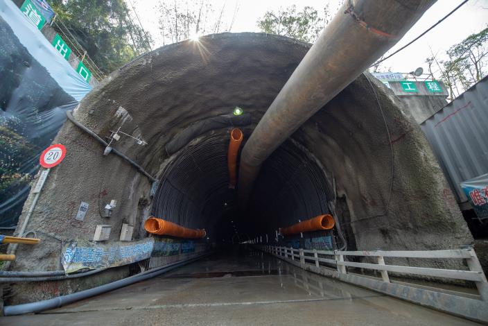 阿姆坪防淤隧道完工後，可提高清淤能量，延長石門水庫使用年限