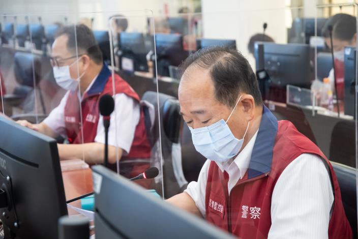 警察局長針對每日協助執行各項防疫稽查取締工作進行說明|