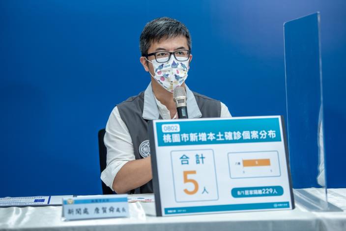新聞處長說明0802桃園市新增本土確診個案分布情形