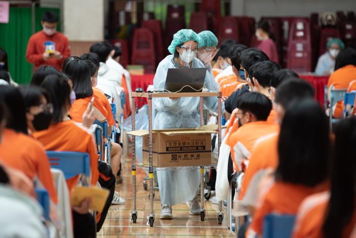 臺北榮民總醫院桃園分院採宇美町式接種法，提供快速、貼心及完善的服務