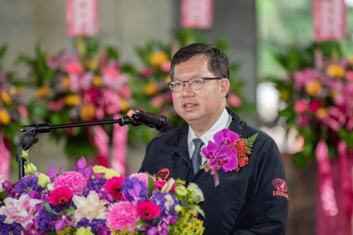 市長致詞表示，桃園長庚轉運站落成後，將滿足旅客的轉乘需求