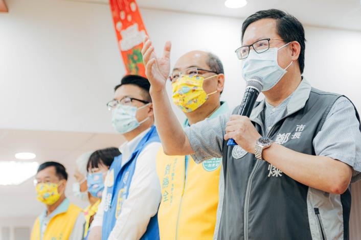 鄭市長談及升格後市府各項友善長者的政策，以及蘆竹生活圈的未來規劃