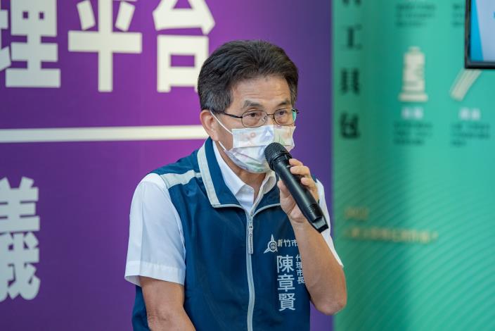 新竹市代理市長陳章賢表示，在｢桃竹竹苗特色自行車樂悠遊」議題合作下，未來四縣市可共同推廣健康又環保的單車旅遊