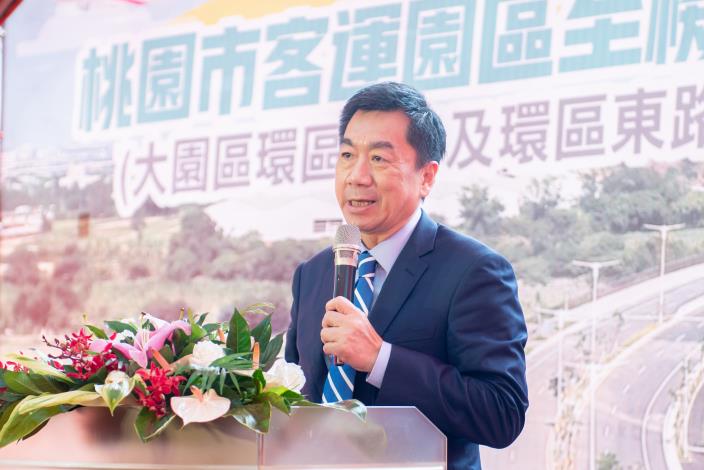 內政部政務次長陳宗彥致詞表示，航城路二段的開通，影響地方發展深遠，更足見市府對於道路建設、航空城計畫、帶入產官學的遠見