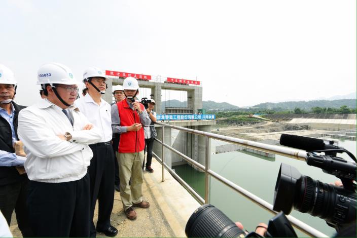視察中庄調整池工程計畫—攔河堰工程  鄭市長：完工後可調節北北桃供水，打造大溪觀光新亮點