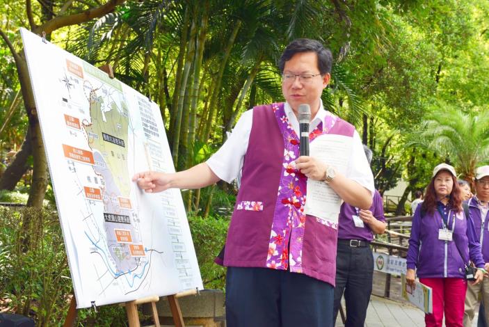 視察虎頭山全齡友善無障礙坡道  鄭市長：打造虎頭山都會生態公園友善環境，提供市民遊憩景點