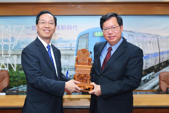 日本岐阜縣飛驒市都竹淳也市長拜會 鄭市長：強化彼此交流合作，共享文化傳承經驗