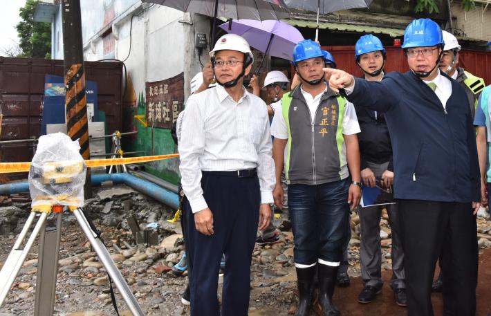 視察0602豪雨行程  鄭市長：橋梁結構安全無虞，將依原計畫進行施工