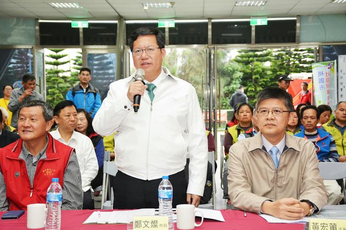 106年度水患自主防災社區評鑑特優現地訪評—觀音區樹林里 鄭市長：全國第一個民間版生態滯洪系統，成為防災社區示範點