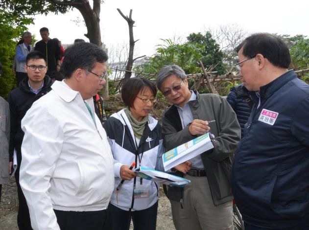 視察蘆竹區光明郵局後方綠地開闢 鄭市長：闢建「郵局公園」，持續增設大南興地區公園綠地