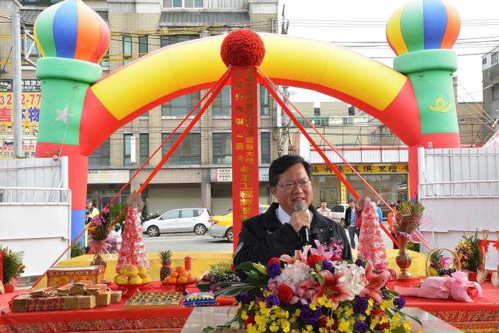 交通警察大隊大溪分隊辦公廳舍奠基動土 鄭市長：108年4月完工，呈現親民形象