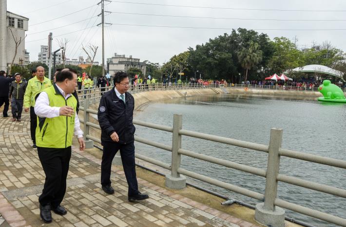 社子埤塘生態公園啟用 鄭市長：提供休閒、景觀、活動舉辦空間