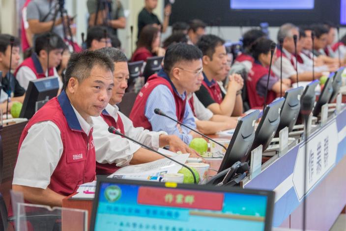 瑪莉亞颱風災害應變中心第一次工作會議 鄭市長：以安全第一為目標，完成各項整備工作