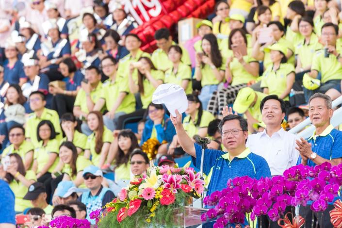 桃園市運動會開幕 鄭市長祝福各位選手奪得佳績，展現桃園活力
