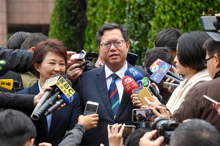 市長受訪時表示，提出重要政策交換意見，感謝院長正面回應