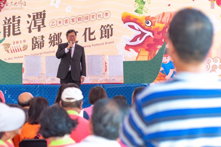 市長致詞表示，龍潭歸鄉文化節，展現百年地方傳統
