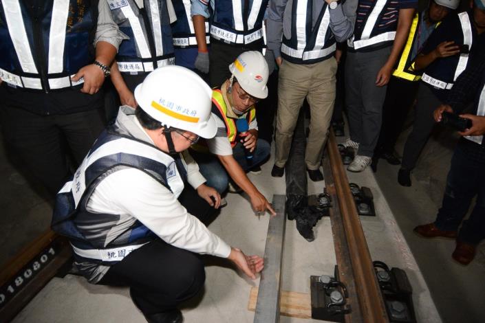市長視察機場捷運延伸線工程