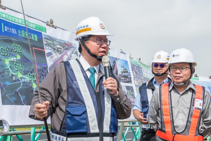 市長有信心捷運綠線將如期如質完工，並期盼各界給予工程人員最大鼓勵