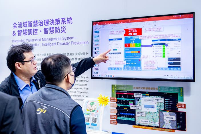 水務局同仁導覽「全流域智慧治理決策系統」各項應用