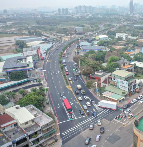 偏心左轉路暢計畫下的桃園大興西路與文中路口