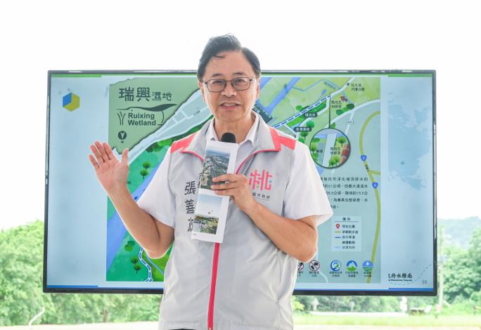 張市長致詞期許大漢溪治理計畫成為台灣河川整治的標竿
