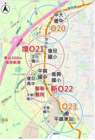 捷運橘線透過增設站點、縮短站距，最大化公共運輸服務效能