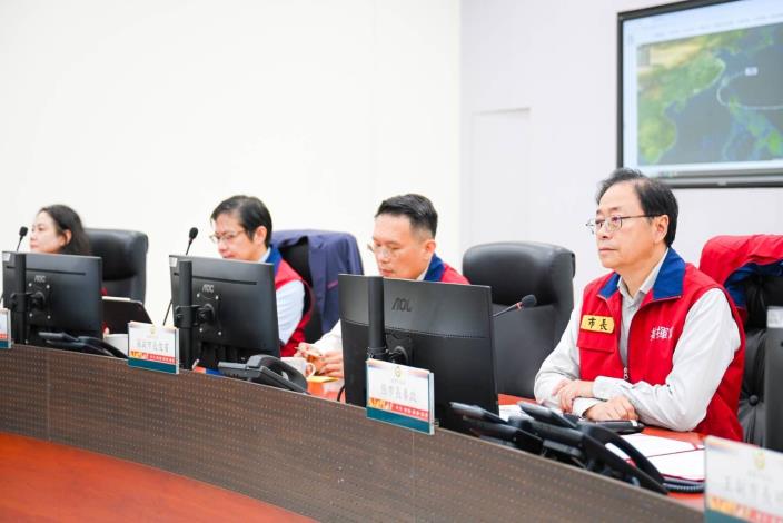 張市長要求各區公所嚴密監控地勢脆弱地區