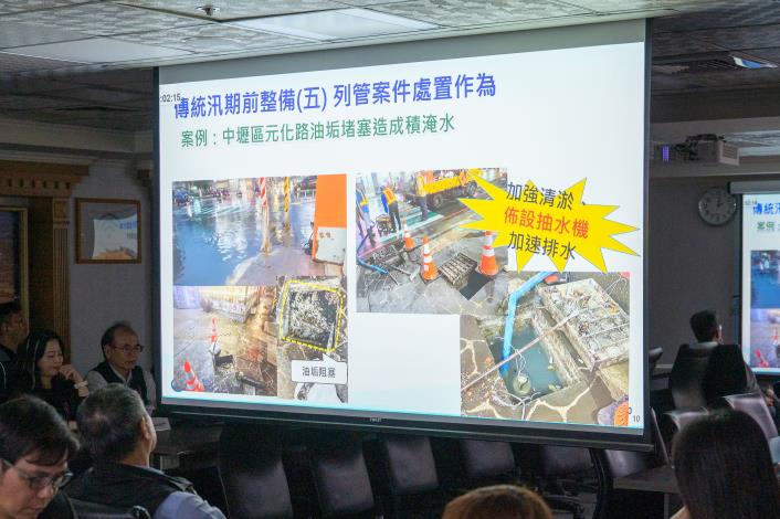 市府持續加強巡查、清淤及跨機關協調，全力降低積淹水風險