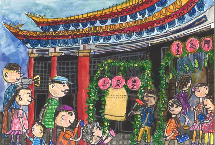 109年桃園市孔廟第一屆創意繪畫比賽「發現 ! 桃園孔廟」入圍作品