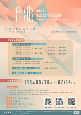 2025 桃園優良公寓大廈海報