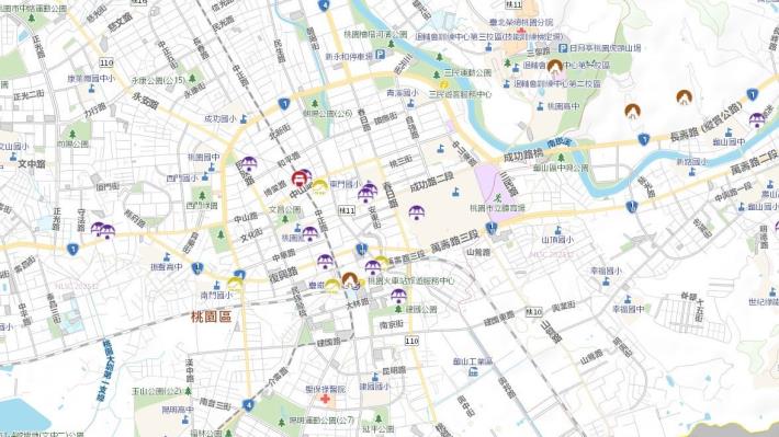 桃園市開發行為涉及有形文化資產查詢系統圖台畫面_0