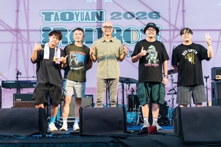 決賽評審合影(李百罡、小樹、王治平、蕭達謙、ZERO阿霖)