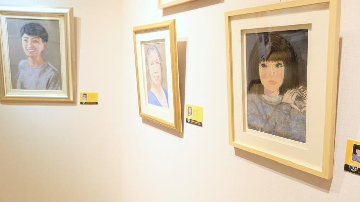 「參展者肖像牆」參展者來自八德、龍潭、新店等各分班學員