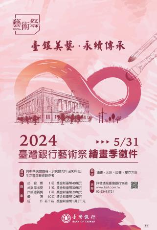 「 2024臺灣銀行藝術祭－繪畫季」 海報