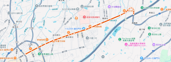 圖1.龍潭區中興路電纜地下化路段