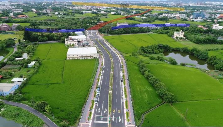 圖：龍慈路延伸至台66線道路新闢工程範圍
